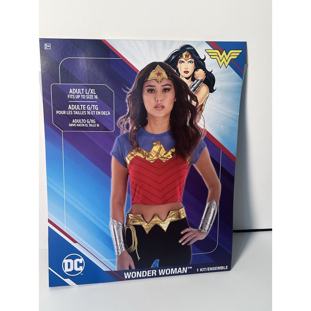 DC Wonder Woman Adult Costume L XL Fits Up To Size 16 6 Piece Halloween